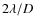 $2\lambda/D$