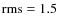 $\rm rms=1.5$