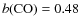 $b({{\rm CO}})=0.48$