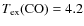 $T_{{\rm ex}}({{\rm CO}})=4.2$