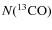 $N(^{13}{{\rm CO}})$