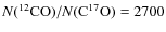 $N(^{12}{{\rm CO}})/N({{\rm C}}^{17}{{\rm O}})=2700$