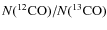 $N(^{12}{{\rm CO}})/N(^{13}{{\rm CO}})$