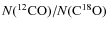 $N(^{12}{{\rm CO}})/N({{\rm C}}^{18}{{\rm O}})$