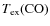 $T_{{\rm ex}}({{\rm CO}})$