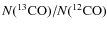 $N(^{13}{{\rm CO}})/N(^{12}{{\rm CO}})$