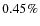 $0.45\%$