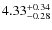 $\rm 4.33^{+0.34}_{-0.28}$