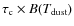 $\tau_{\rm c}\times B(T_{\rm dust})$