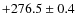 $+276.5 \pm 0.4$