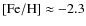 ${\rm [Fe/H]} \approx-2.3$