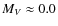 $M_V\approx0.0$