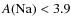 $A\rm (Na)<3.9$