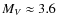$M_V\approx3.6$