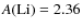 $\rm {\it A}(Li)=2.36$