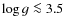 $\log{g}\la3.5$