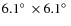 $6.1\hbox{$^\circ$ }\times 6.1 \hbox{$^\circ$ }$