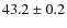 $43.2 \pm 0.2$