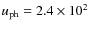 $u_{\rm ph} = 2.4\times10^{2}$