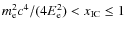 $m_{\rm e}^2c^4/(4E_{\rm e}^2) < x_{\rm IC} \le 1$