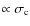 $\propto \sigma_{\rm c}$