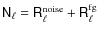 $\ensuremath{\tens{N}_\ell} = \ensuremath{\tens{R}} ^{\rm noise}_\ell +
\ensuremath{\tens{R}} ^{\rm fg}_\ell$