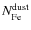 $N_{\rm Fe}^{\rm dust}$