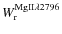 $W_{\rm r}^{\rm MgII\lambda2796}$
