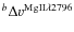 $^b \Delta v ^{\rm MgII\lambda2796 }$