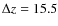 $\Delta z=15.5$