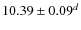 $10.39\pm0.09^d$