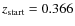 $ z_{\rm start}=0.366$