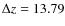 $\Delta z=13.79$