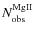 $N^{\rm MgII}_{\rm obs}$