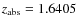 $\ensuremath{z_{\rm abs}} =1.6405$