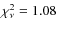 $\chi^2_{\nu}=1.08$