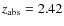 $\ensuremath{z_{\rm abs}} =2.42$