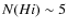 $N(H {\sc i})\sim5$
