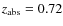 $\ensuremath{z_{\rm abs}} =0.72$