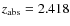 $\ensuremath{z_{\rm abs}} = 2.418$