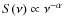 $S(\nu)\propto\nu^{-\alpha}$