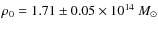 $\rho_0=1.71\pm 0.05\times
10^{14}~M_{\odot}$