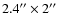 $2.4''\times 2''$