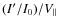 $(I^{\prime}/I_0)/V_{\parallel}$