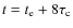 $t=t_{\rm e}+8\tau_{\rm c}$