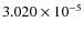 $3.020\times 10^{-5}$