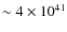 $\sim 4\times 10^{41}$