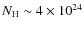 $N_{\rm H}\sim 4\times 10^{24}$