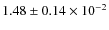 $1.48\pm0.14\times10^{-2}$