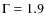$\Gamma=1.9$
